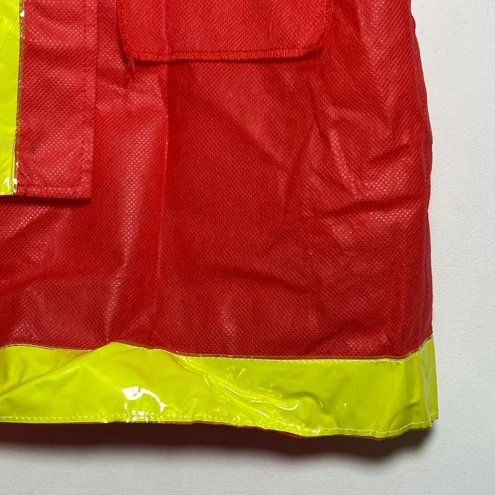 Kids Fire Chief Costume Red Jacket Yellow Trim One Size Fits‎ Most Role Play